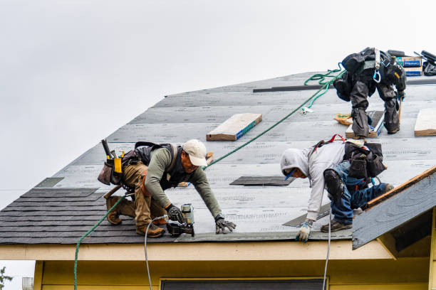 Professional Gutter Installation technician working in Kelso, TN